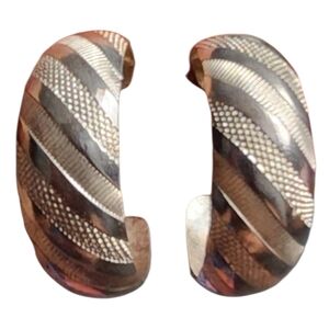 Silvertone Hoop Earrings